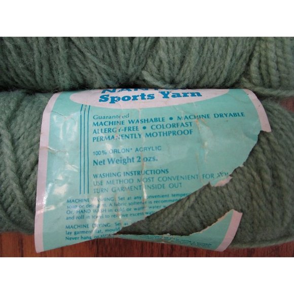 Vintage Columbia Minerva Nantuk Sports Yarn Orlon Acrylic Surf 6022 Two Full - Picture 6 of 10